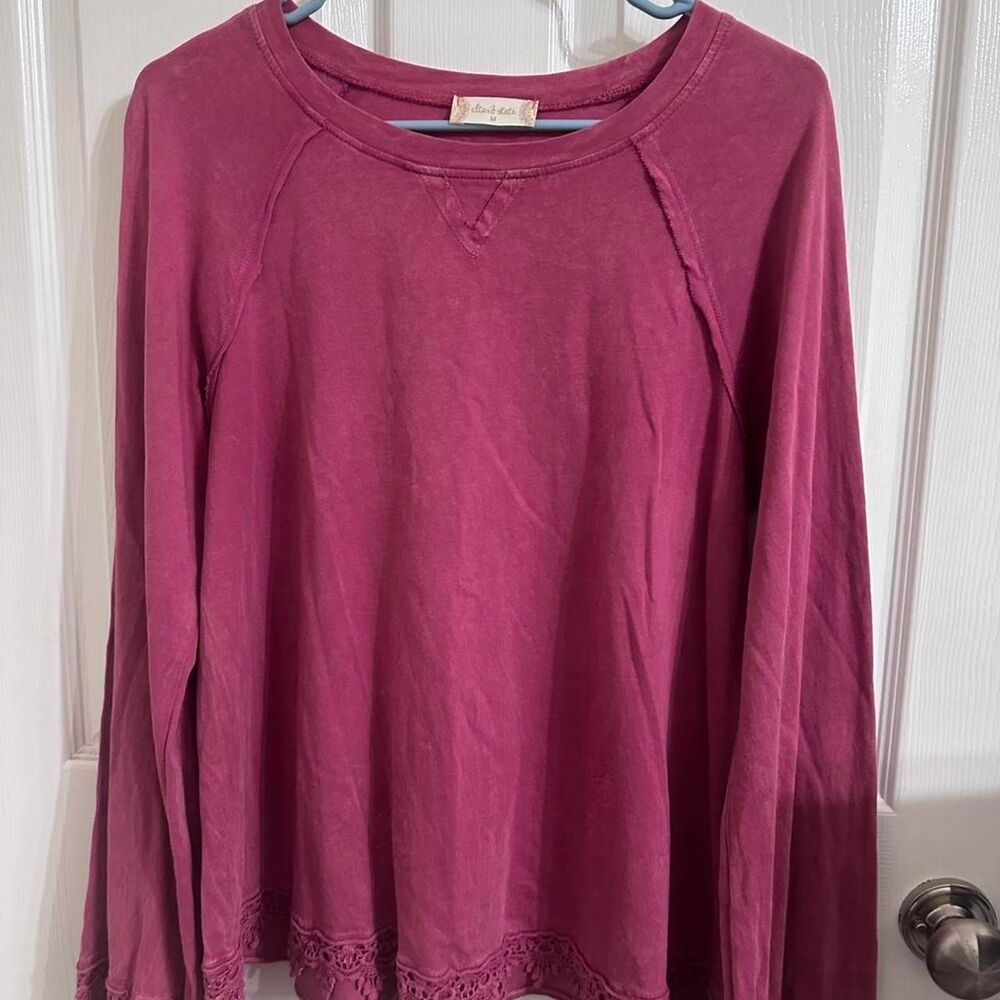 Altar-d-state Women's Pink and Burgundy Blouse